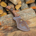 El işçiliğiyle üretilmiş 25 cm uzunluğunda ceviz saplı paslanmaz çelik bıçak