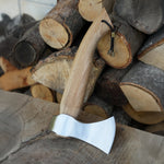 Koleksiyon değeri yüksek el yapımı kök ceviz saplı balta