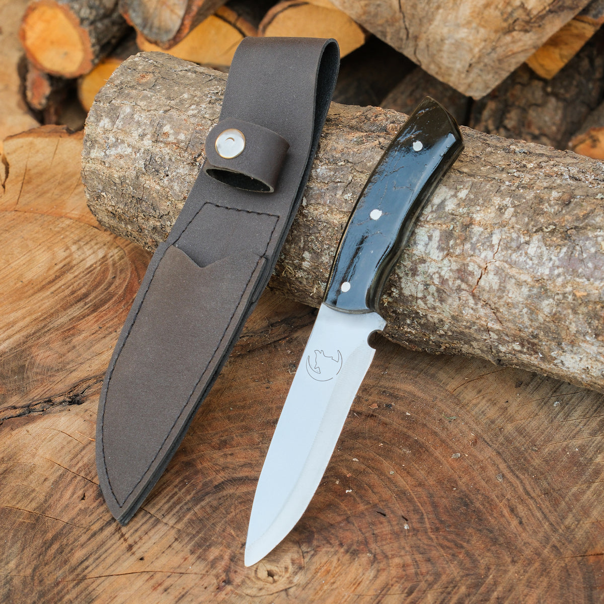 El yapımı kemik saplı 4034 paslanmaz çelik bıçak