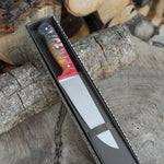 Hediyelik kutusu ile sunulan zeytin epoksi saplı bıçak