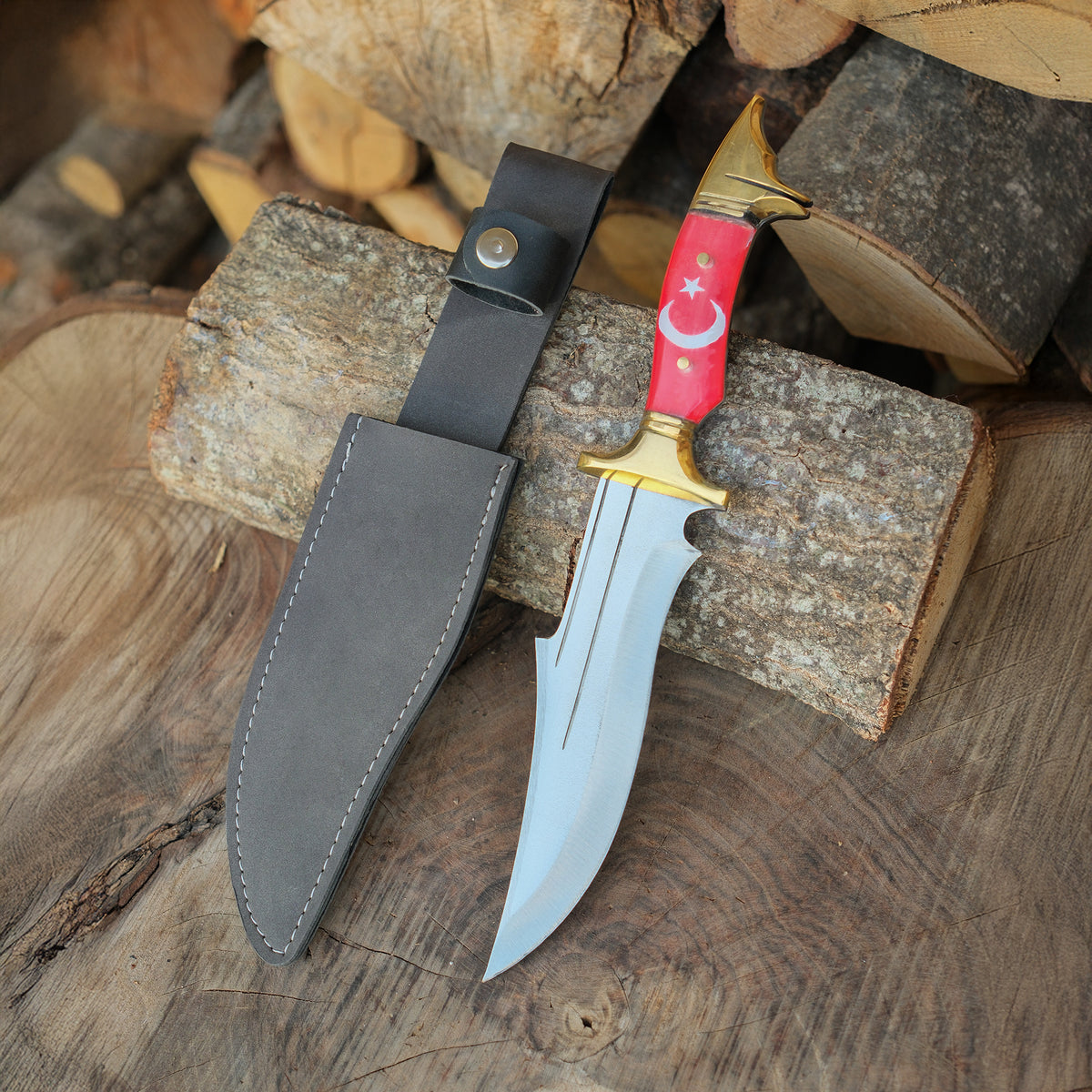 El işçiliği Mika saplı, mutfak ve açık hava kullanımı için dayanıklı paslanmaz çelik bıçak