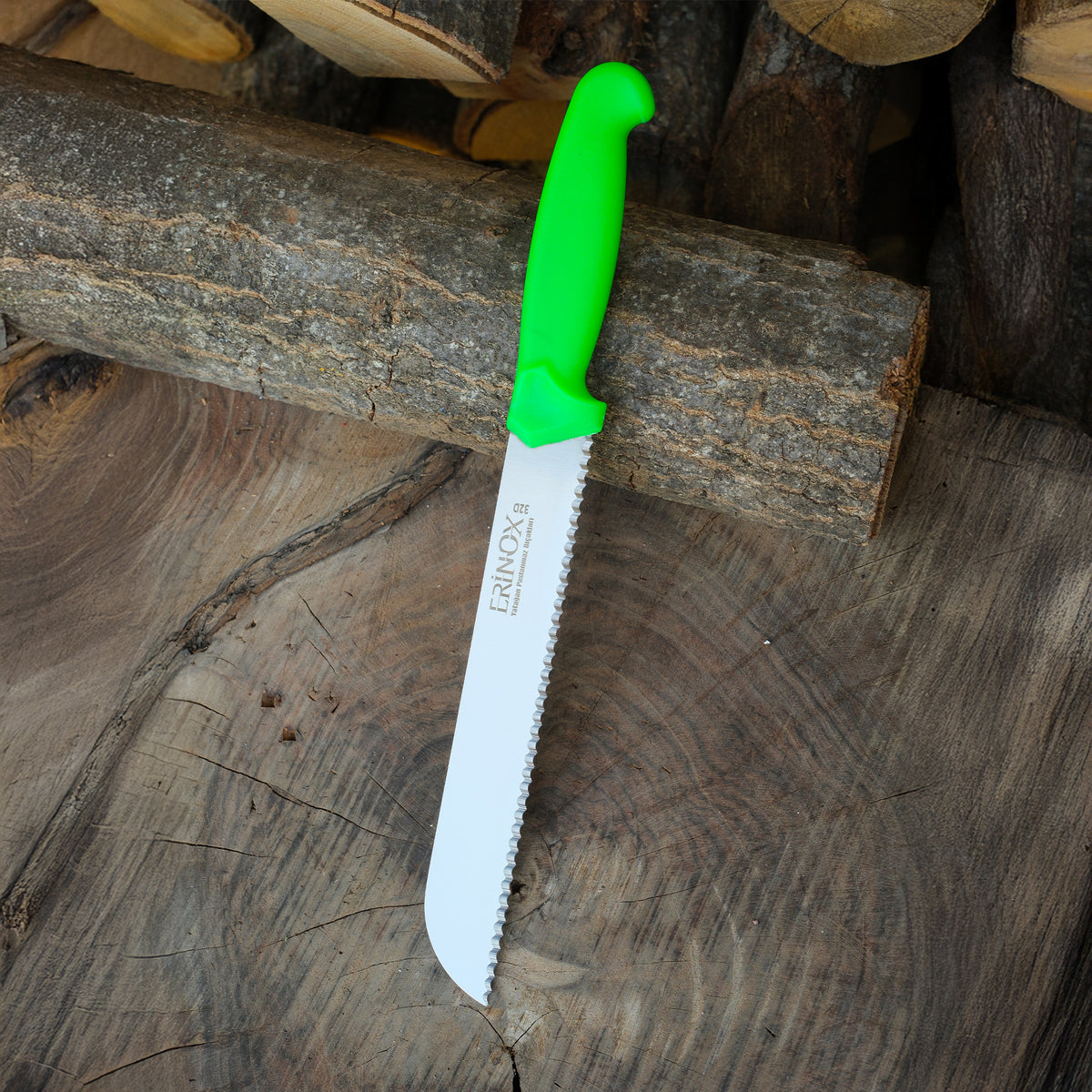 4034 Alman çeliğinden yapılmış ergonomik plastik saplı ekmek bıçağı