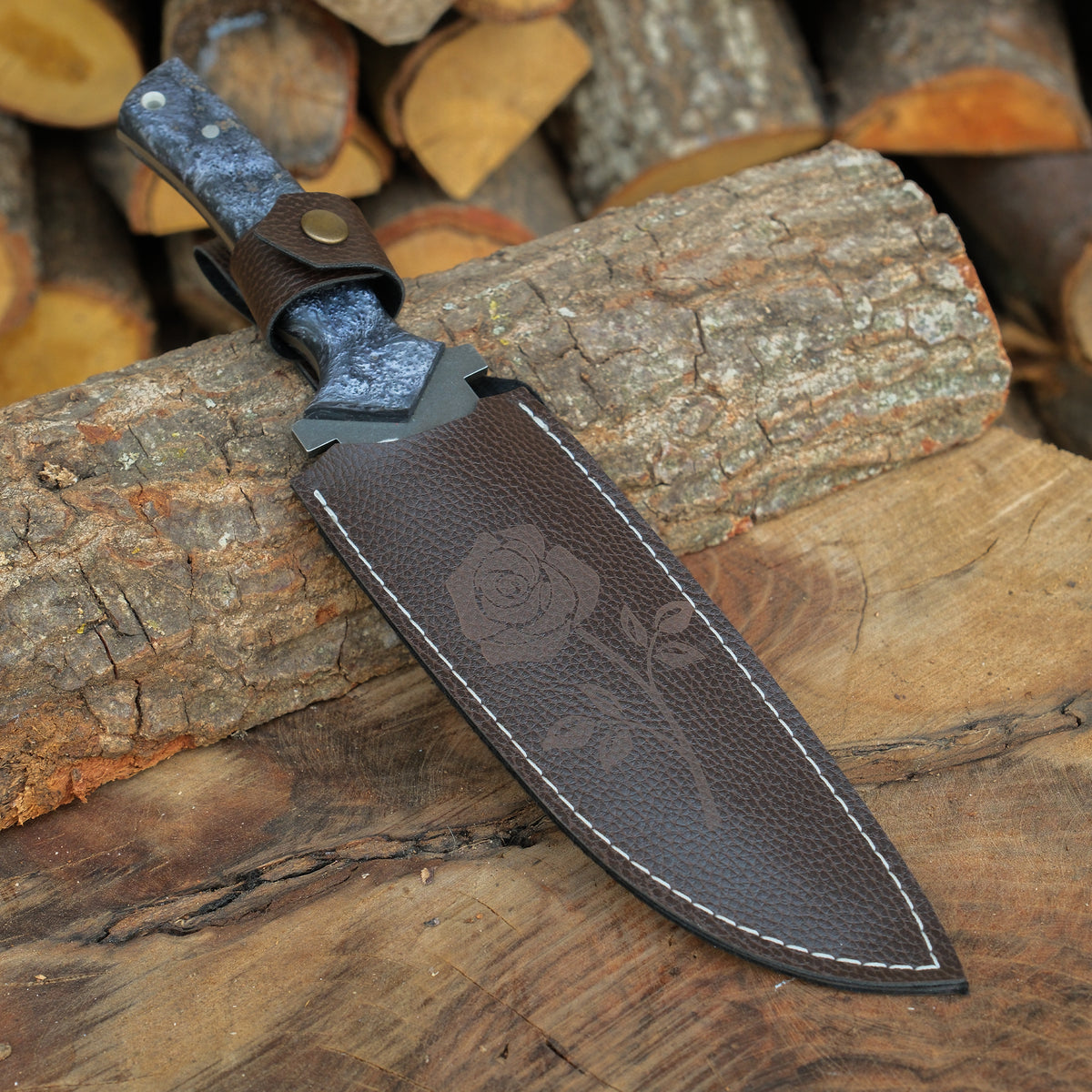 Yatağan ustalarının ürettiği epoksi saplı paslanmaz çelik bıçak