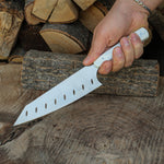 30 cm uzunluğundaki bu set, hem estetik hem de fonksiyonel bir görünüm sunan el yapımı bıçaklardan oluşur.