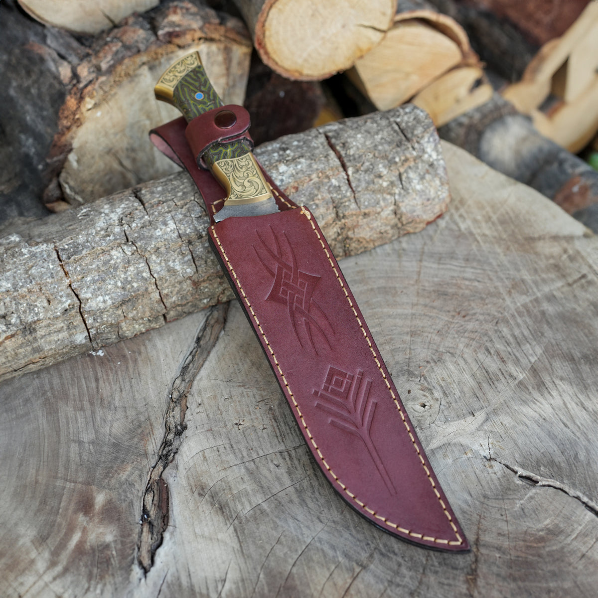 Köse Mehmet bıçakları tarafından üretilmiş N690 çelikten 34 cm uzunluğunda özel Yatağan bıçak modeli