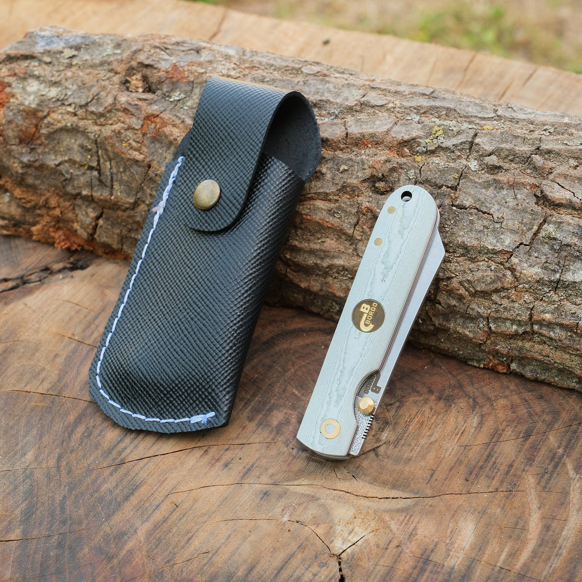 Yatağan ustaları tarafından üretilmiş stabilize saplı N690 çelik bıçak