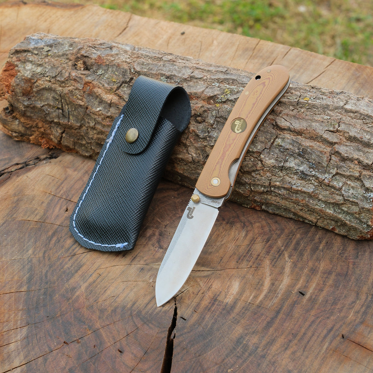 El yapımı 20 cm N690 çelik ceviz saplı katlanır model