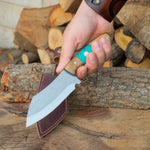 4034 paslanmaz Alman çeliğinden üretilmiş epoksi saplı 24 cm el yapımı bıçak