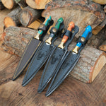 Doğa aktiviteleri ve mutfakta kullanılabilen, epoksi saplı çerkez model bıçak