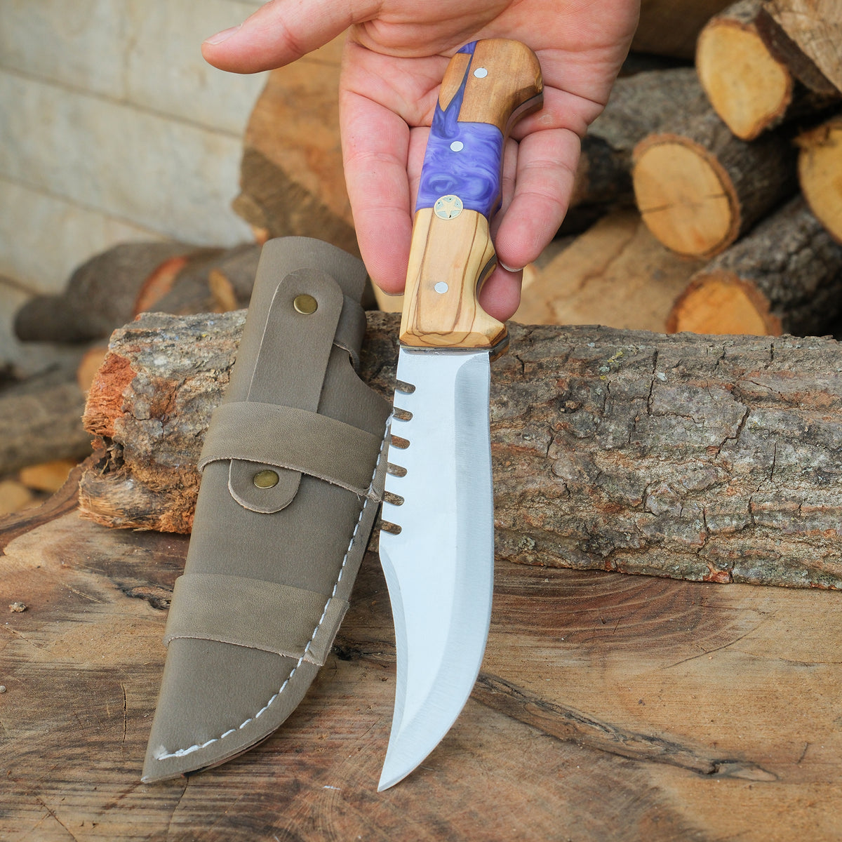 Paslanmaz 4034 Alman çeliği ve epoksi sap ile üretilmiş 28 cm el yapımı bıçak