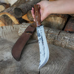 El işçiliğiyle hazırlanmış ceviz saplı ve kılıflı Yatağan kasabası bıçağı