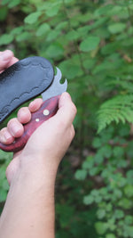 Hediyelik kılıfıyla sunulan epoksi saplı özel tasarım paslanmaz çelik bıçak