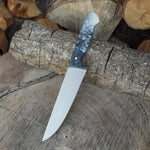 Estetik ve ergonomik zeytin epoksi sap ile N690 çelik bıçak