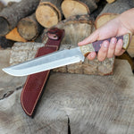 El işçiliğiyle hazırlanmış, 57 HRC sertliğe sahip paslanmaz N690 çelikten güçlü Yatağan modeli bıçak