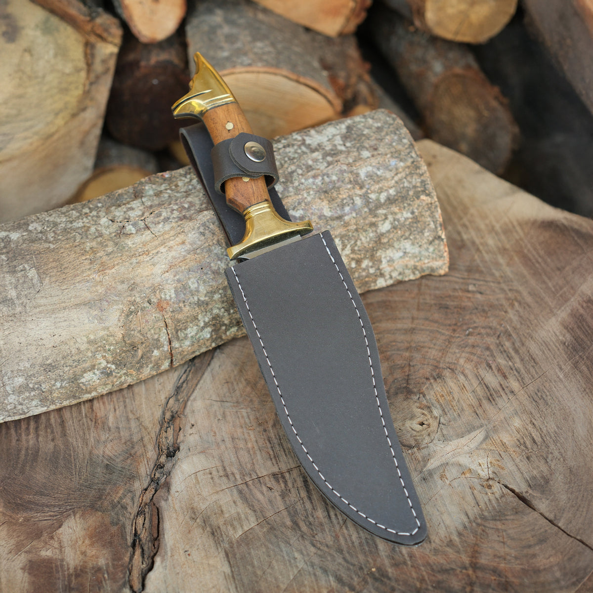 Alman çeliği ve ceviz sap ile üretilmiş dayanıklı kesme bıçağı