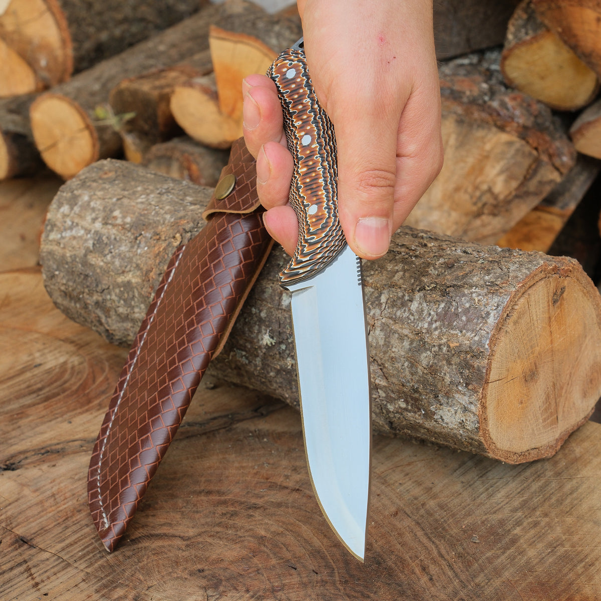 Verzalit saplı, 4034 paslanmaz Alman çeliğinden üretilmiş 26 cm bıçak