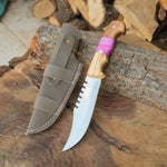 Kamp ve mutfak kullanımına uygun, sağlam paslanmaz çelik bıçak