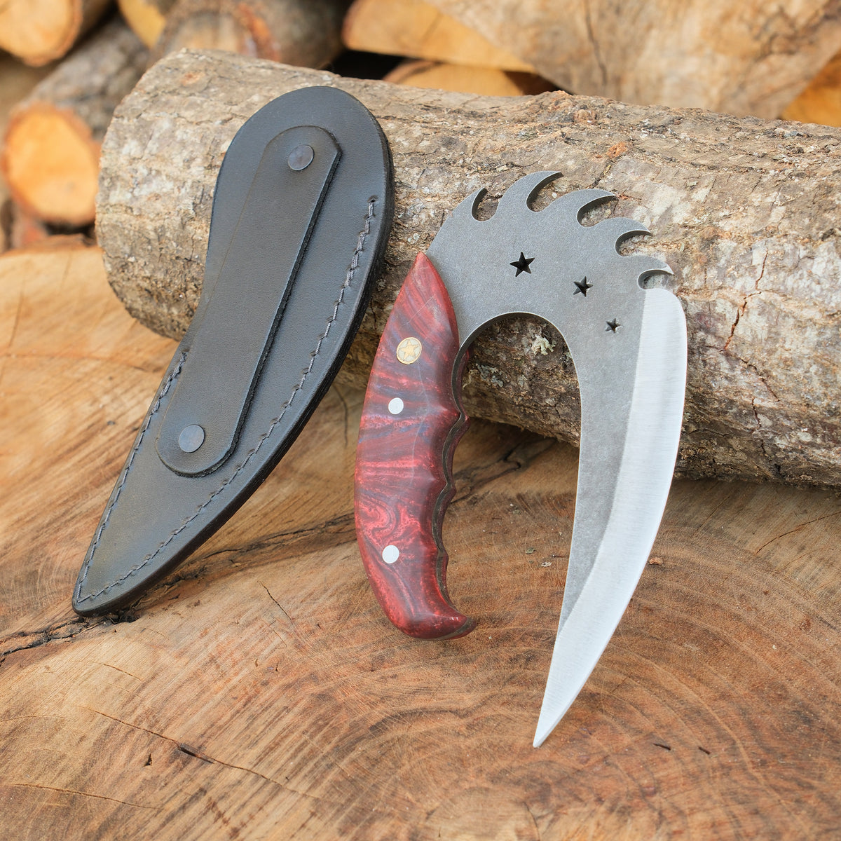 Yatağan ustalarının el işçiliğiyle hazırlanmış modern epoksi saplı bıçak