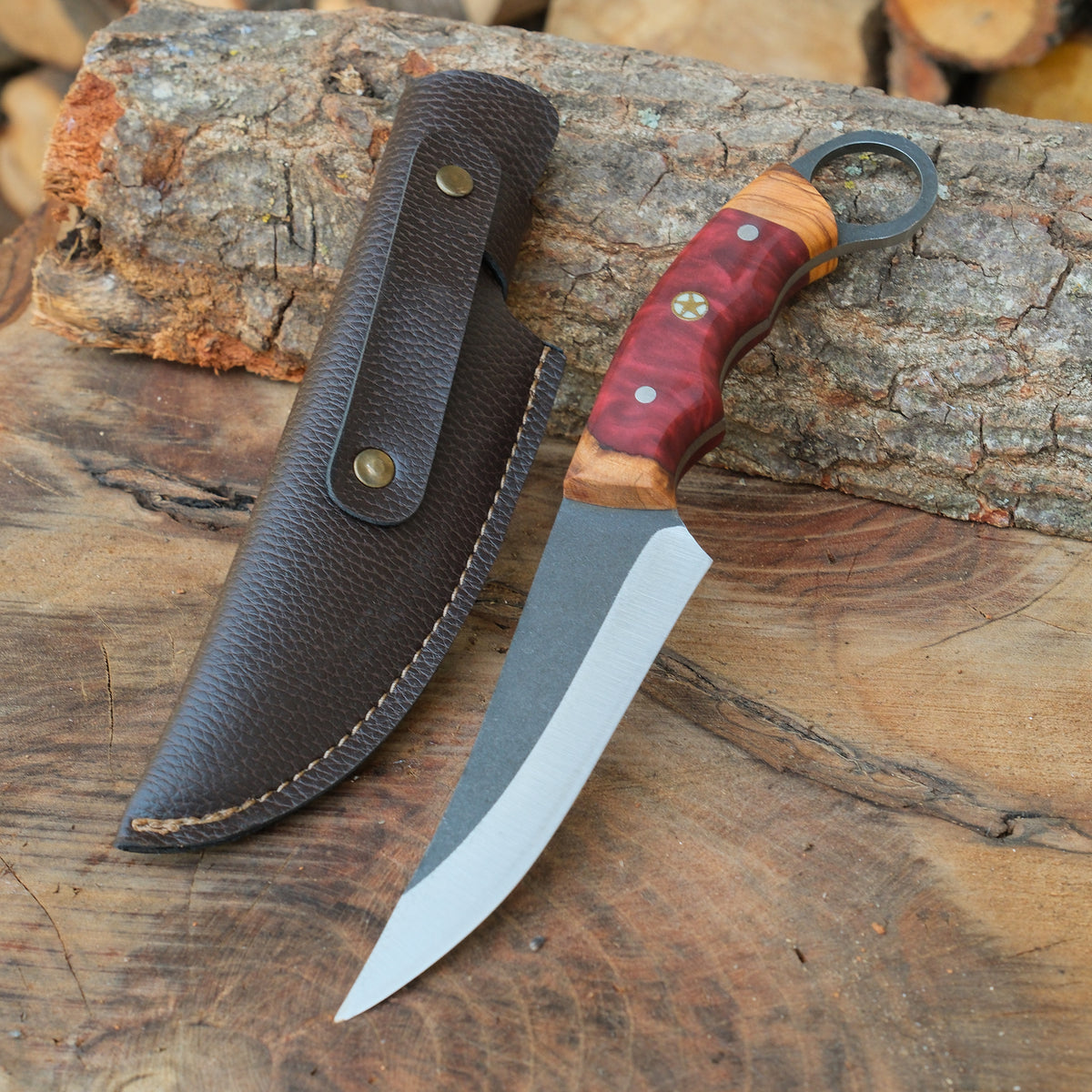 Yatağan ustalarının el işçiliğiyle hazırlanmış epoksi saplı dayanıklı bıçak