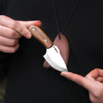 Doğal ceviz sap ve dayanıklı 4034 Alman çelikten üretilmiş özel kolye