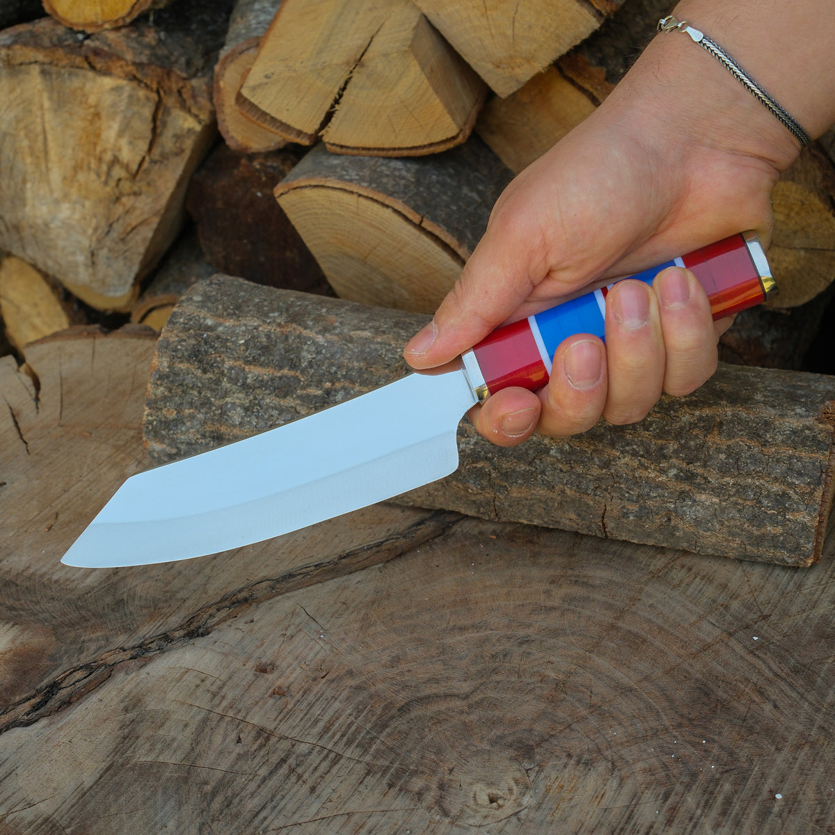 4116 Alman çelikten üretilmiş ergonomik mika saplı şef bıçağı