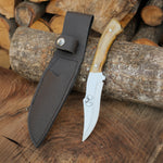 Yatağan ustalarının el işçiliği ile üretilmiş kemik saplı paslanmaz çelik bıçak