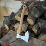 Yatağan ustaları tarafından üretilmiş deri kılıflı özel tasarım balta