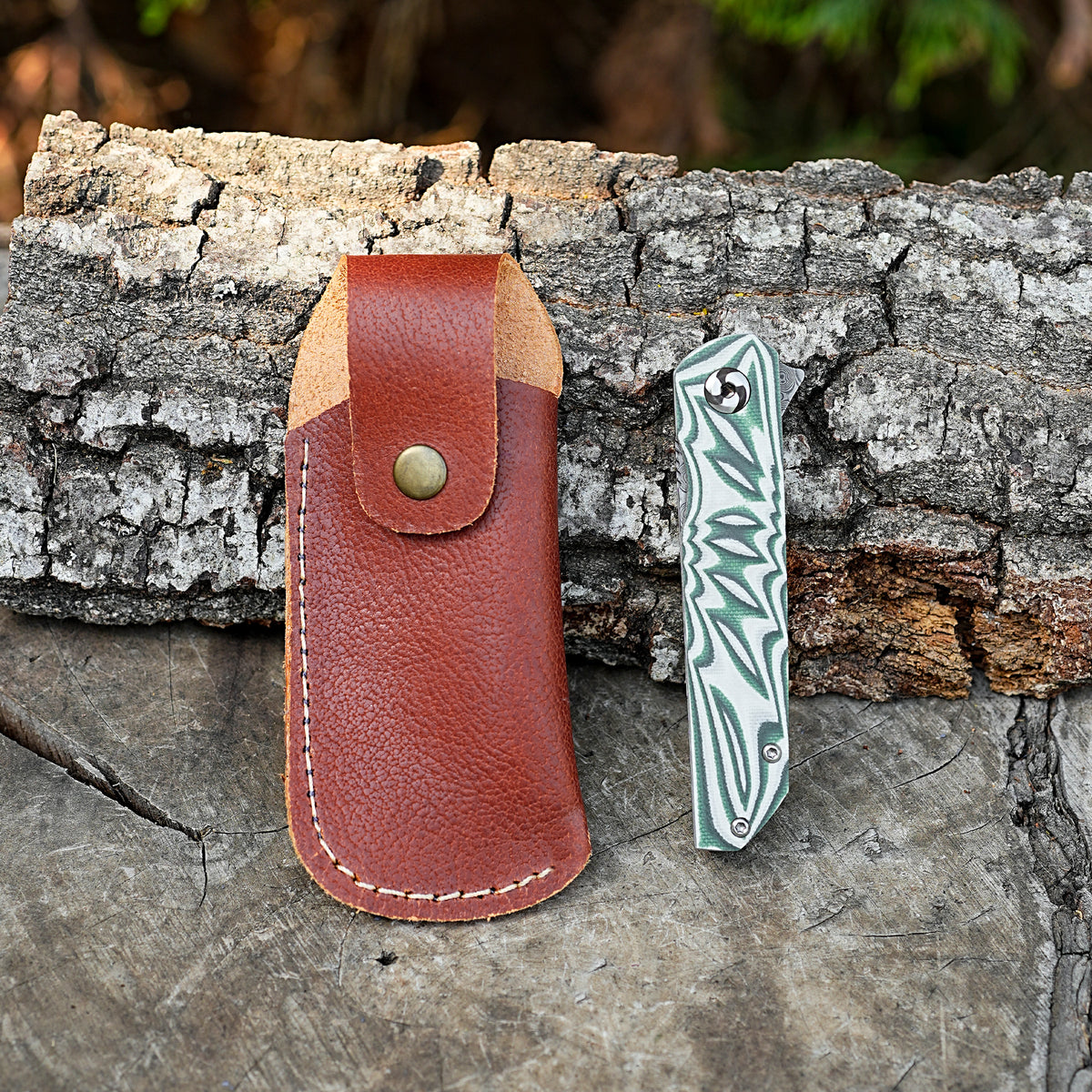 Katlanır Model - 20 Cm - Paslanmaz Damascus Çelik - G-10 Sap