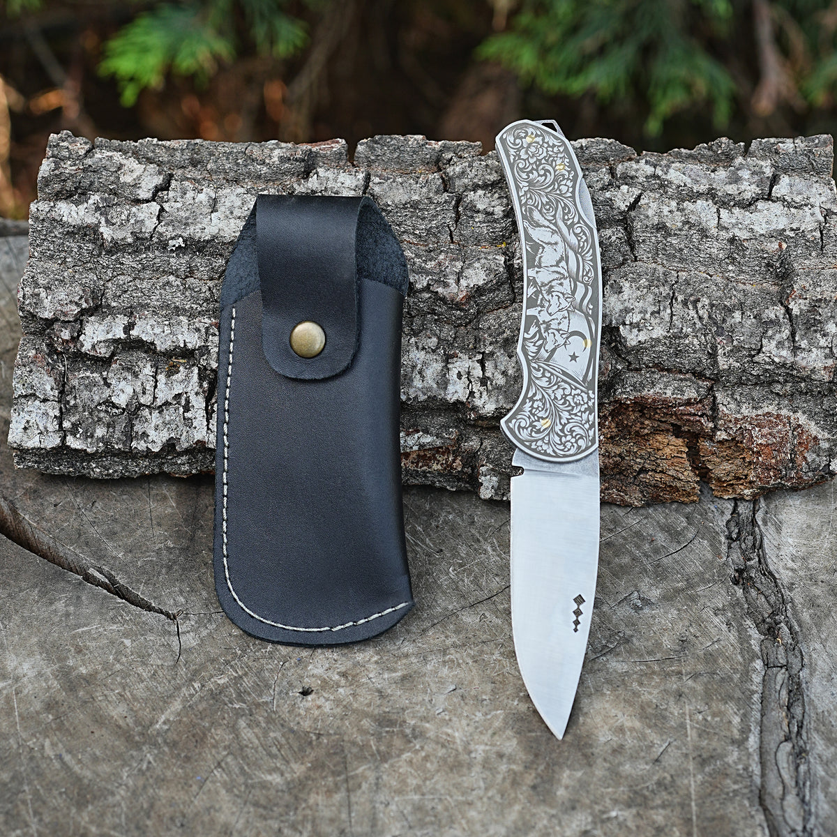Katlanır Model- 4034 Kurt Gravür İşlemeli Metal Sap