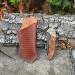 Katlanır Model- Damascus Çelik - Stabilize Sap - 24cm