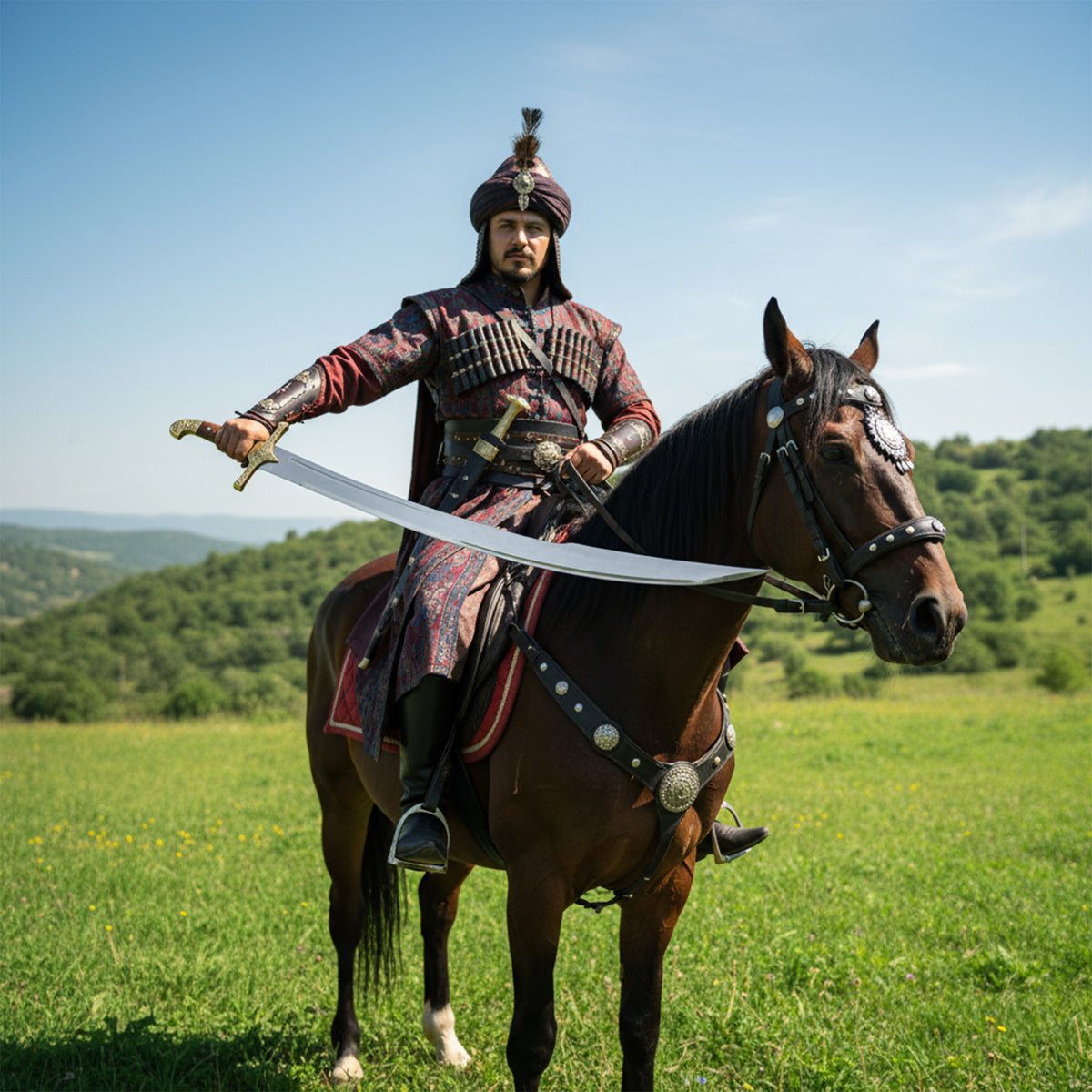 Yalmanlı Kılıcı - Kabzası İşlemeli 90 Cm