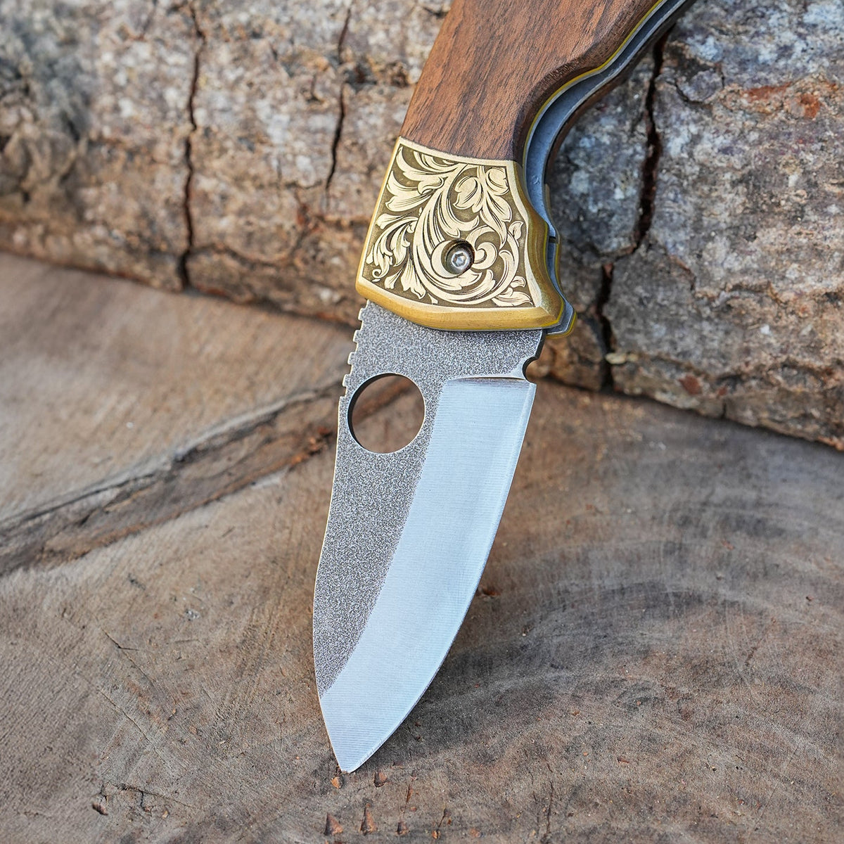 Katlanır Model- N690 Çelik - Ceviz Balçak Pirinç