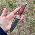 Katlanır Model- Damascus Çelik - Stabilize Sap