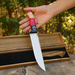 Kelle Bıçağı - N690 Çeliği -Ay Yıldız İşlemeli - Özel Ahşap Kutulu