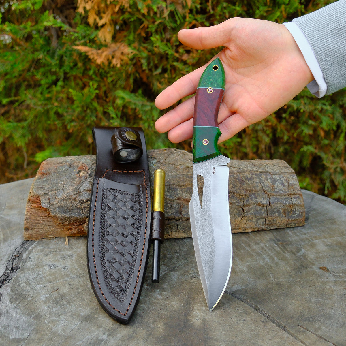 Bushcraft - Magnezyum Çubuklu - 25 Cm - N690 Çelik