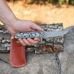 Katlanır Model - 20 Cm - Paslanmaz Damascus Çelik - G-10 Sap