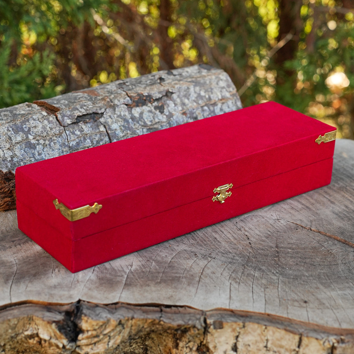 Koleksiyonluk ve Avcı Bıçakları İçin Kırmızı Kadife Kutu