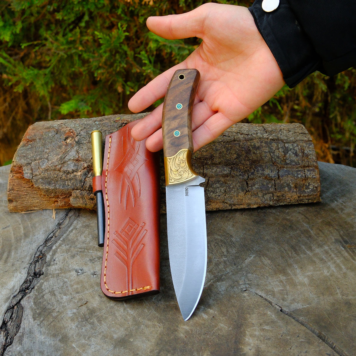 Bushcraft - Magnezyum Çubuklu - N690 Çelik