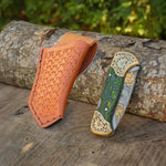 Katlanır Model- N690 Çelik -Avcı Gravür İşleme - Çift Balçak Altın Kaplama