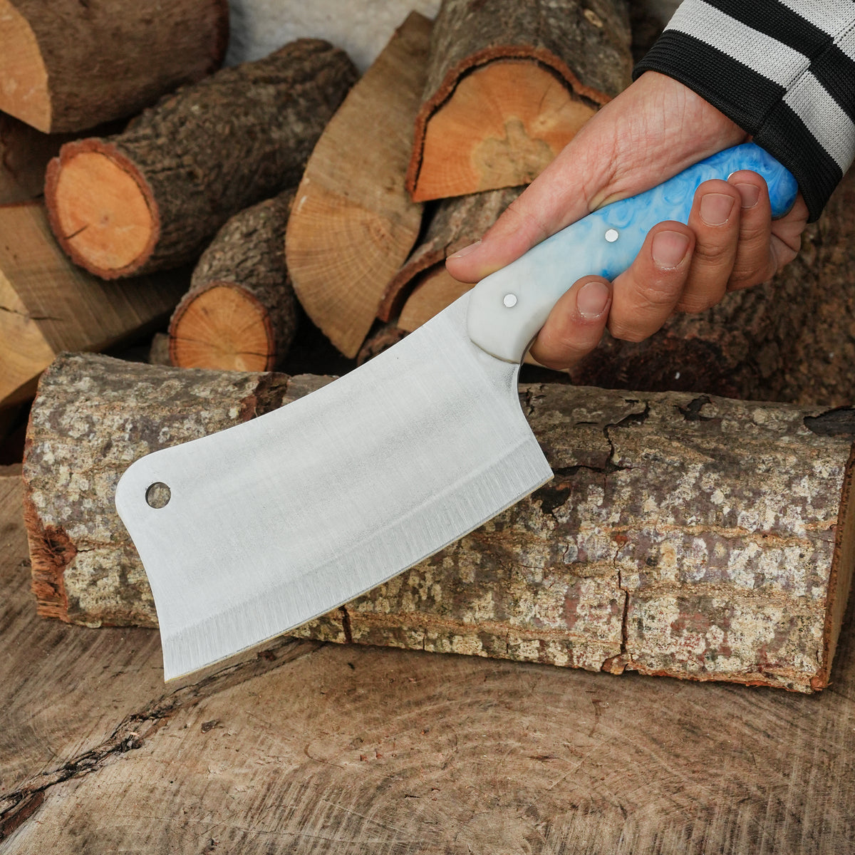 4'lü Kasap Bıçağı Seti + Kesme Tahtası - Paslanmaz Premium Kalite