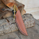 Koleksiyonluk ve Hediyelik Bıçak - N690 Çelik- Karartma Geyik Boynuzu Sap