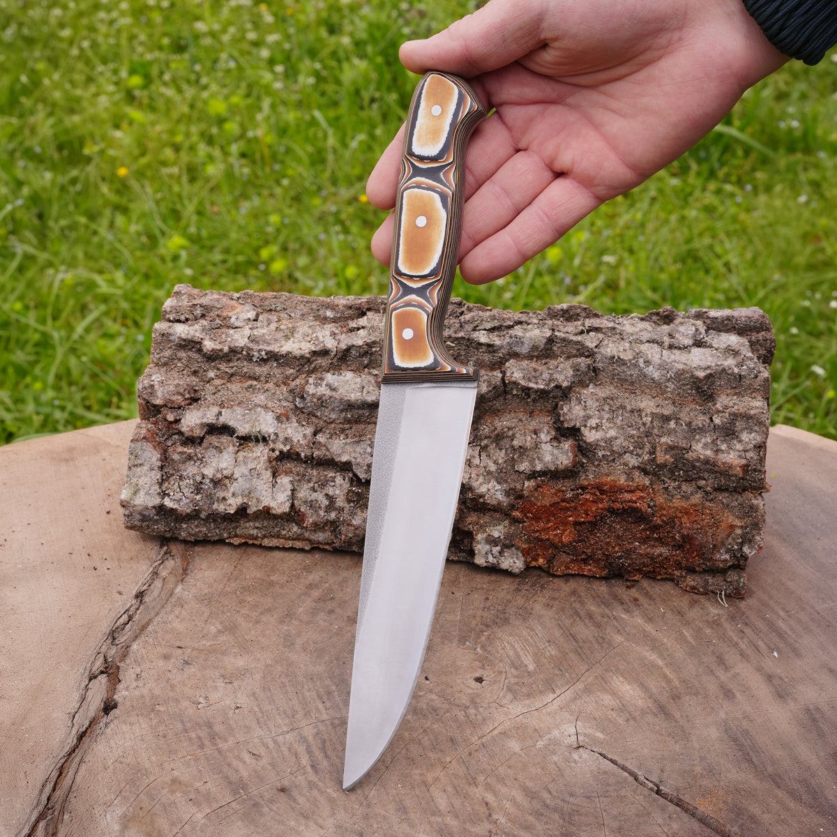 3’lü Kurban - Kasap Bıçağı Seti-Verzalit Sap - N690 Çelik Profesyonel Mutfak Seti