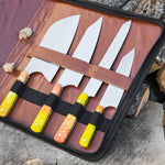 Şef Bıçağı Seti 4'lü - Epoksi Sap - Çantalı