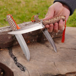 3’lü Sebze Bıçağı Seti - N690 Çelik - Verzalit Sap - Deri Çantalı