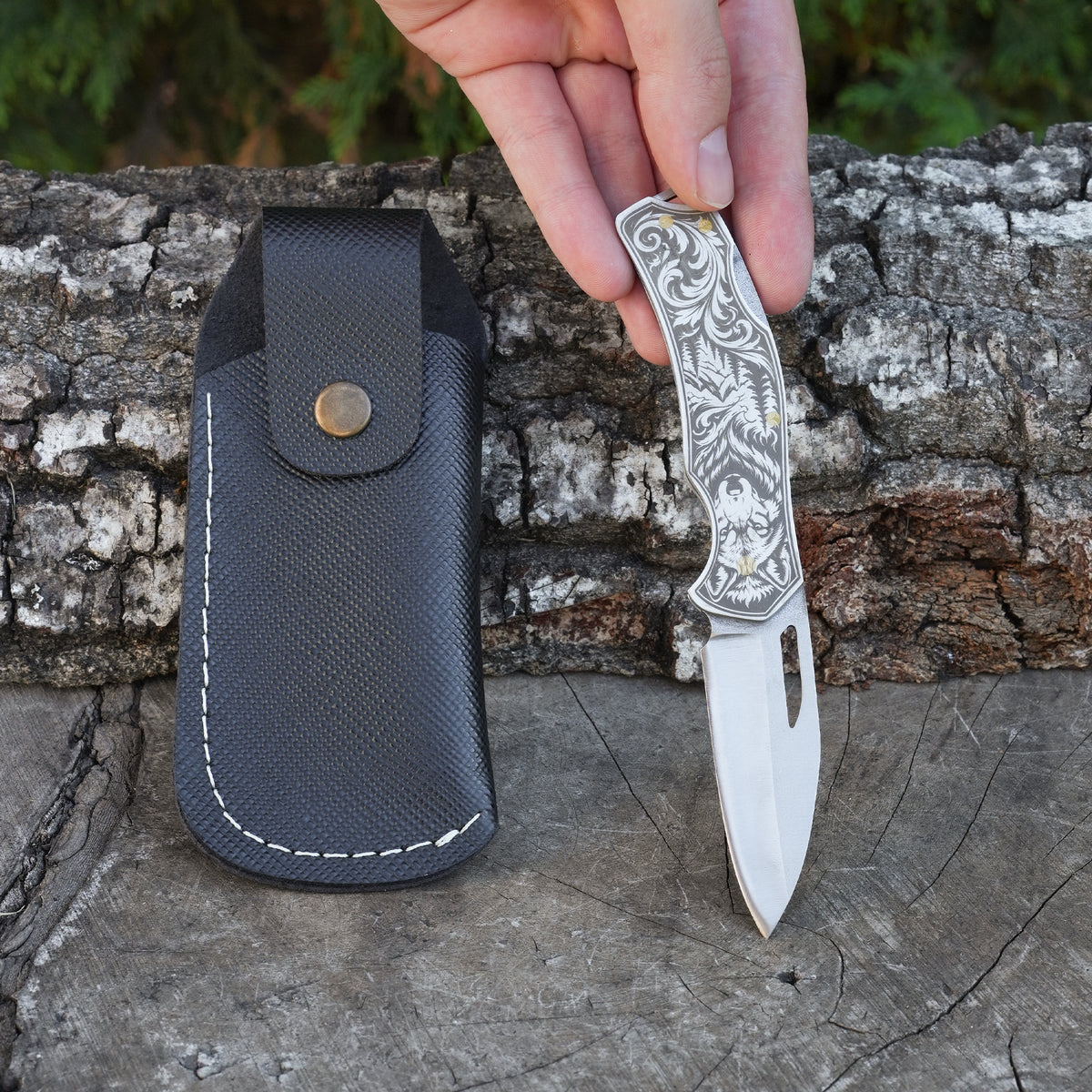 Katlanır Model- 4034 Kurt Gravür İşlemeli Metal Sap