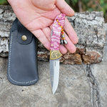 Katlanır Model - N690 Çelik - Kurt İşlemeli Epoksi Sap - 17 Cm