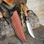 Koleksiyonluk ve Hediyelik Bıçak - N690 Çelik- Karartma Geyik Boynuzu Sap