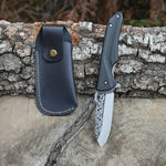 Geyik Gravür İşlemeli - Katlanır Bıçak - Verzalit Sap - 21 Cm