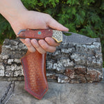Katlanır Model- Damascus Çelik - Stabilize Sap