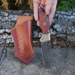 Katlanır Model- Damascus Çelik - Stabilize Sap
